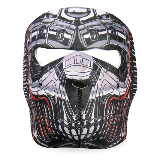 Hot Leathers FMA1022 Robo Skull Neoprene Face Mask