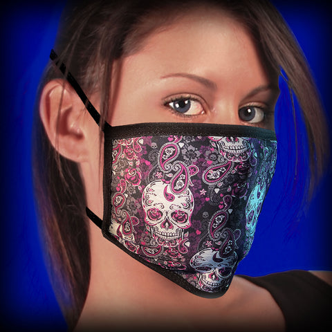 Hot Leathers FMD1011 Paisley Skull Face Mask