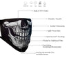 Milwaukee FMD1013 Men's 'Skull Face' 100 % Cotton Protective Face Mask with Optional Filter Pocket