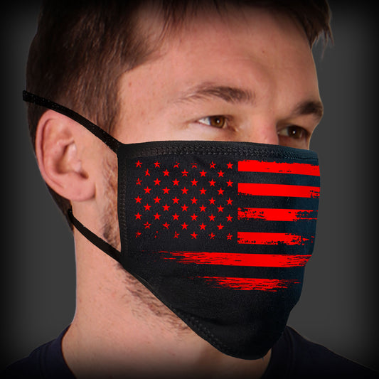 Hot Leathers Face Mask Red Flag