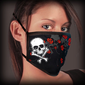 Hot Leathers Red Roses Face Mask