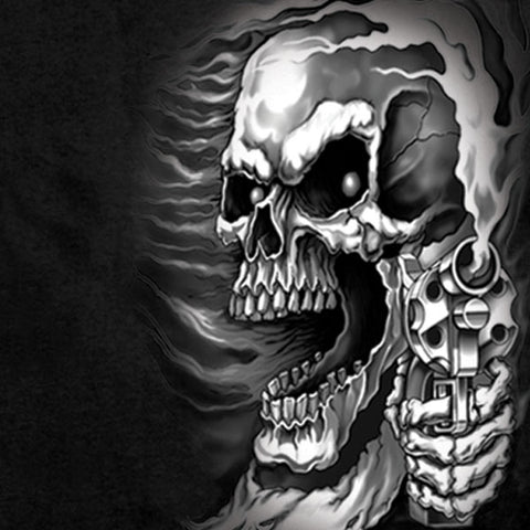 Hot Leathers GMD1076 Men's 'Assassin' Double Sided Black T-shirt
