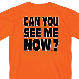 Hot Leathers GMD1091 Mens 'Can You See Me Now' Safety Orange T-Shirt