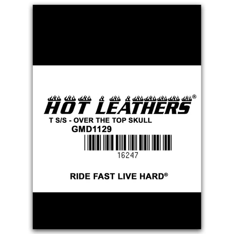 Hot Leathers GMD1129 'Over the Top, Ride Fast- Live Hard' Black T-Shirt