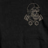 Hot Leathers GMD1418 Men's Black 'Vintage Skull and Cross Pistons' Double Sided T-Shirt
