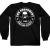 Hot Leathers GMD2158 Mens '2nd Amendment America's Original Homeland Security' Long Sleeve Black T-Shirt