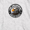 Hot Leathers GMD2338 Mens' 2nd Amendment Down Flags' Eagle Long Sleeve Ash Shirt