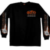 Hot Leathers GMD2453 Men's Bone Finger Long Sleeve Black Shirt