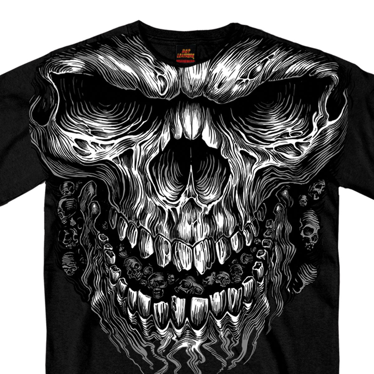 Hot Leathers GMS1237 Men’s ‘Shredder Skull Jumbo Print’ Black T-Shirt