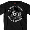 Hot Leathers GMS1347 Men’s ‘Respect Top Hat’ Black T-Shirt