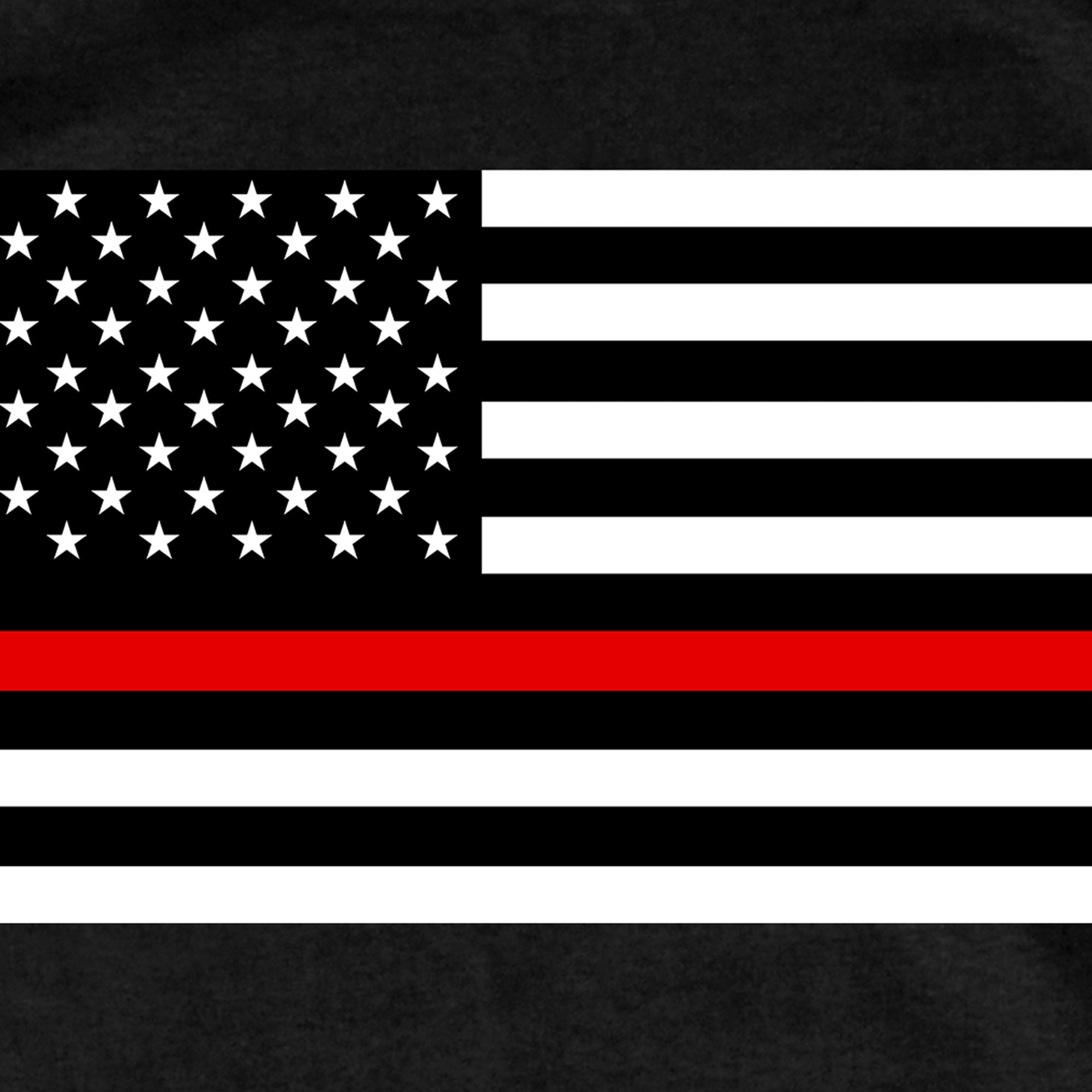 Hot Leathers GMS1446 Mens Thin Red Line USA Flag Black T-Shirt
