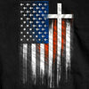 Hot Leathers GMS1466 Mens American Flag Crosses Black T-Shirt