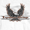 Hot Leathers GMS2009 Men’s ‘Flaming Up Wings Eagle’ Long Sleeve White T-Shirt