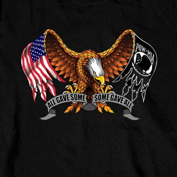 Hot Leathers GMS2024 Mens Some Gave All Long Sleeve Black T-Shirt