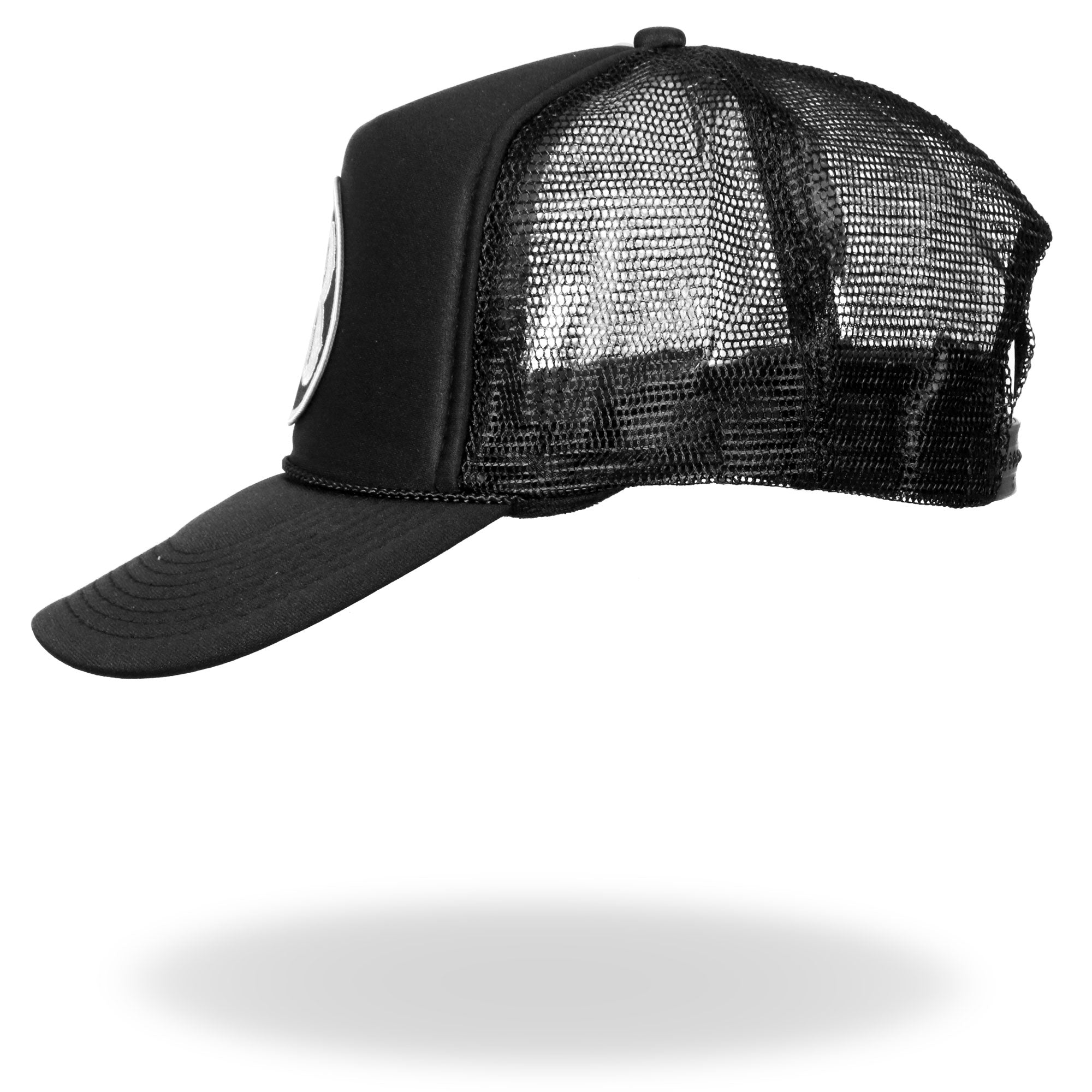 Hot Leathers GSH1003 13 Black Trucker Hat