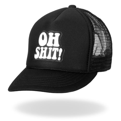 Hot Leathers GSH1006 Oh Shit Trucker Black Hat