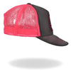 Hot Leathers GSH1011 Skull and Crossbones Grey and Pink Trucker Hat