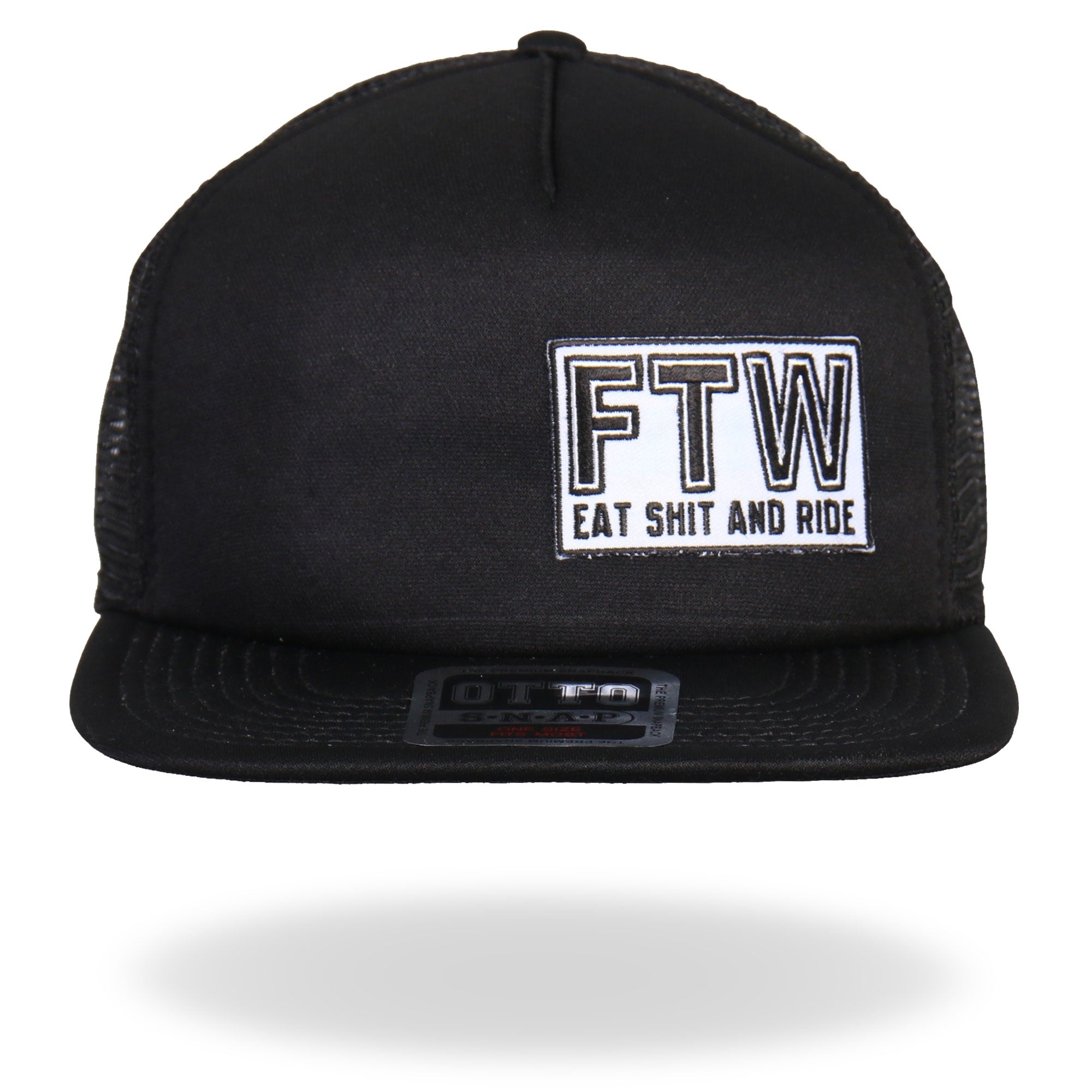 Hot Leathers GSH1013 FTW All Black Snap Back Hat