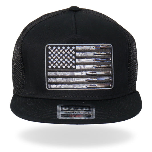 Hot Leathers GSH4004  American Flag Bullets Snap Back Hat