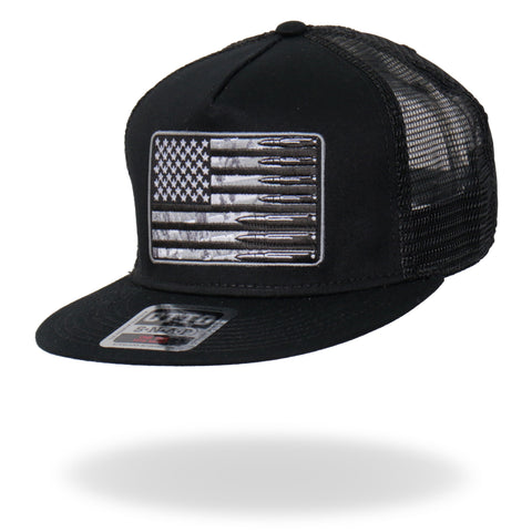 Hot Leathers GSH4004  American Flag Bullets Snap Back Hat
