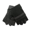 Hot Leathers GVM1026 Mens Black Leather and Mesh Fingerless Gloves