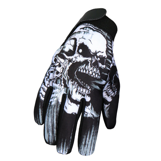 Hot Leathers GVM3004 Men's Black 'Assassin' Textile Mechanic Gloves