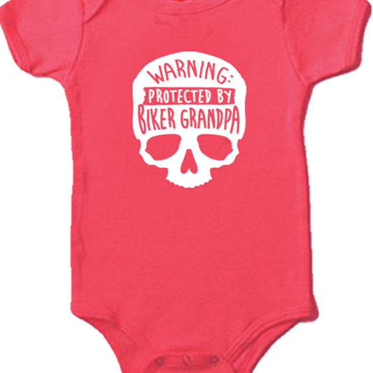 Hot Leathers GYS1037 Biker Grandpa Pink Baby Bodysuits