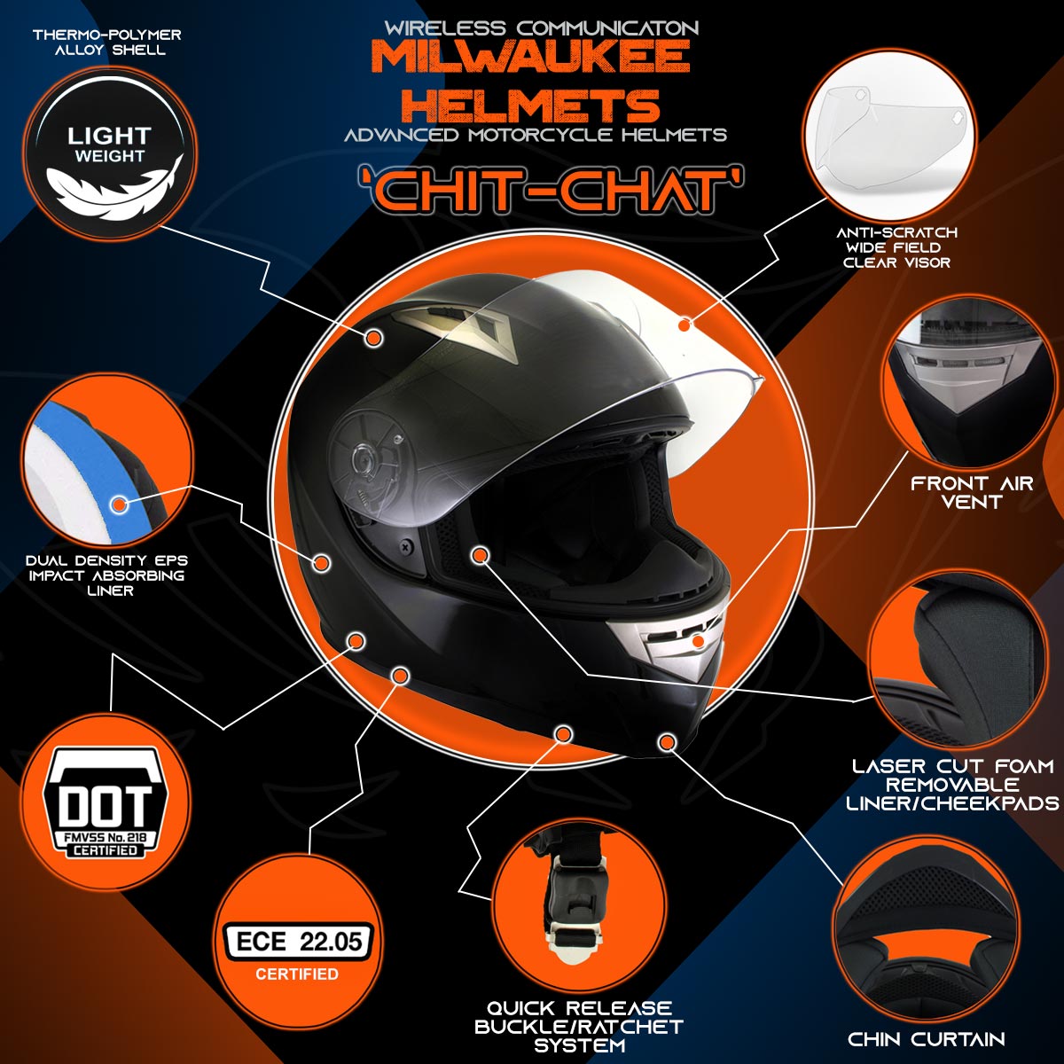 Men Full Face Motorcycle Helmets