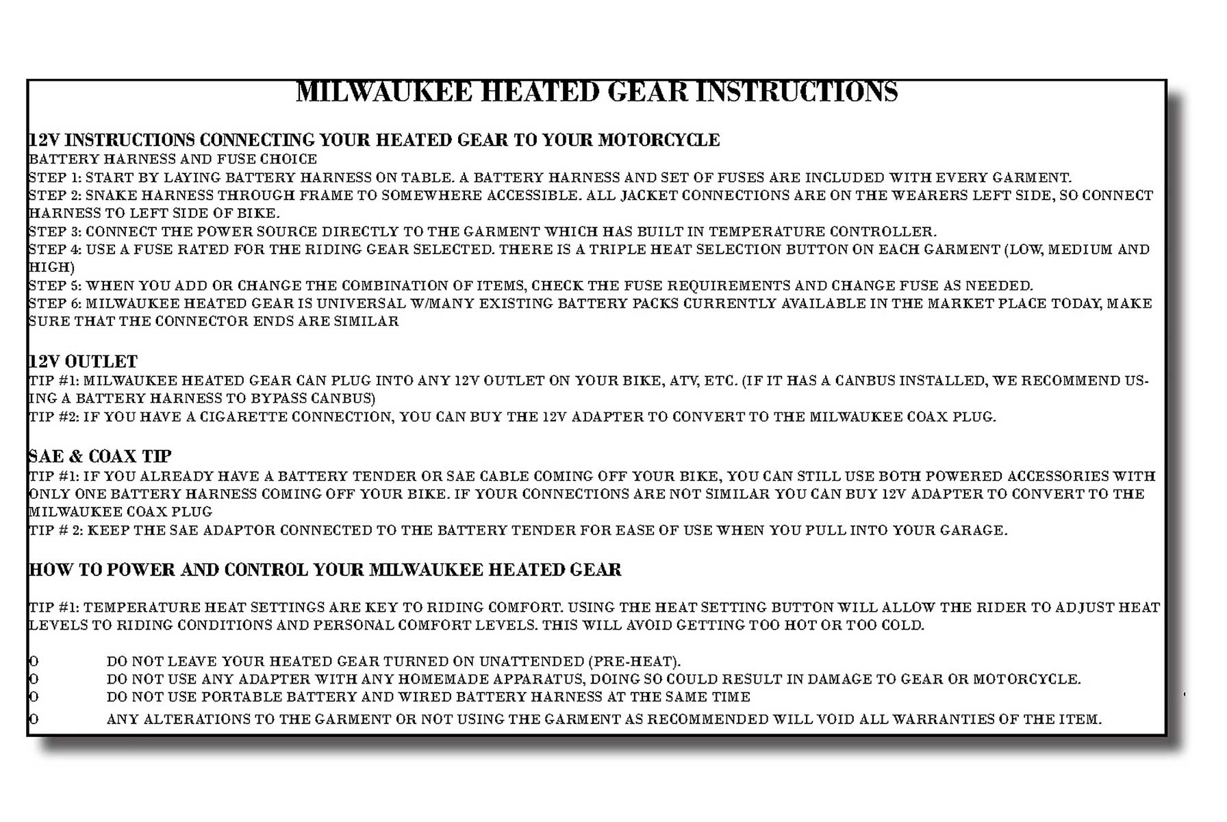 Milwaukee Leather Heated Jacket for Men’s Black Cowhide Leather - Moto