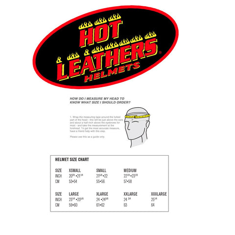 Hot Leathers T68 'Tribal White' Advanced DOT Motorcycle Skull Cap Helmet