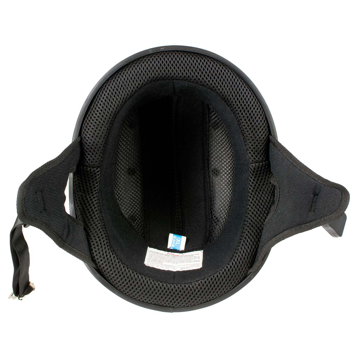 Hot Leathers HLD1004 'POW' Gloss Black Motorcycle DOT Skull Cap Helmet