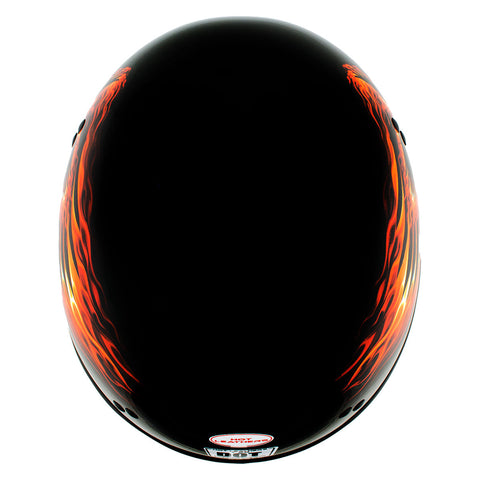 Hot Leathers HLD1006 'Black Out Eagle' Motorcycle DOT Skull Cap Helmet