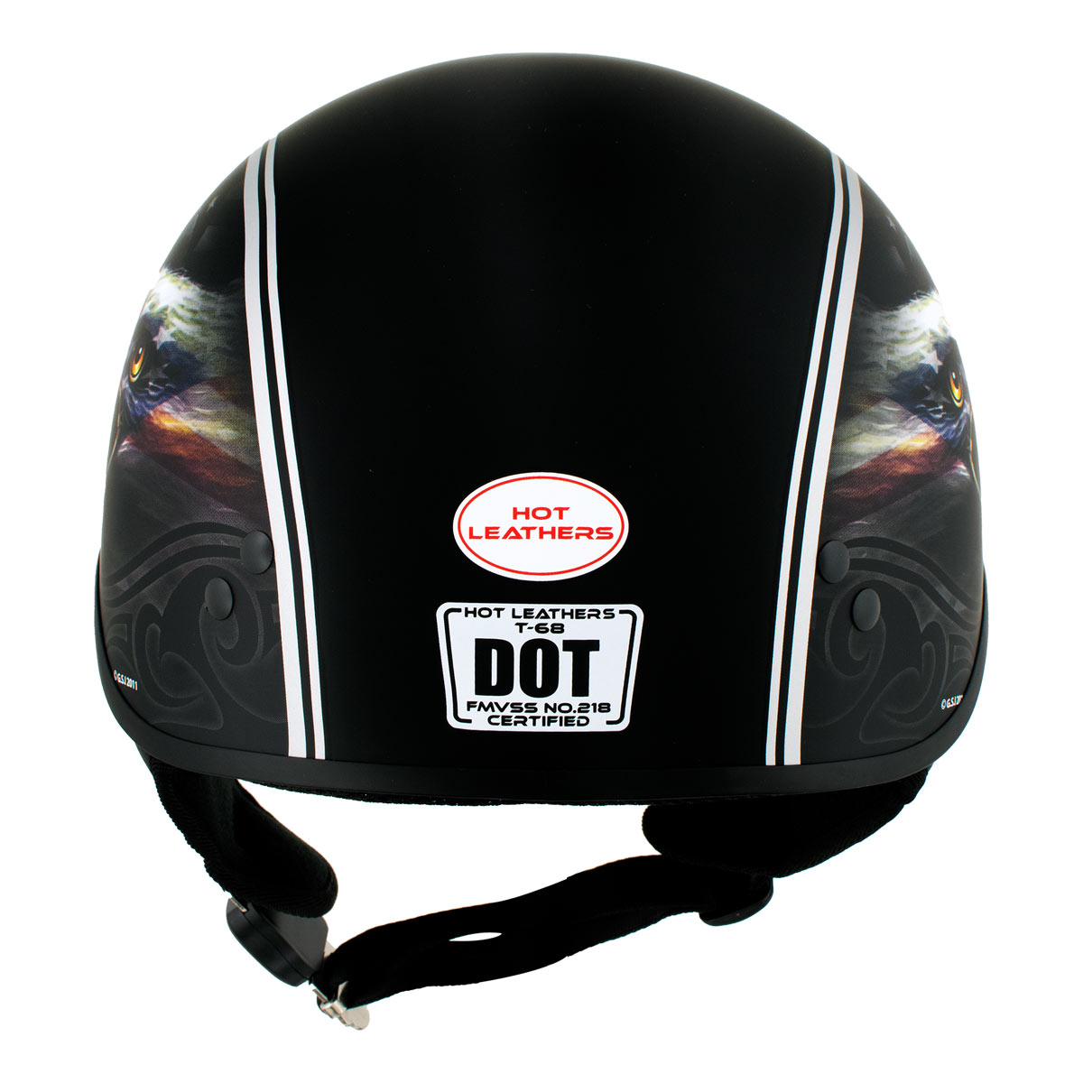 Hot Leathers HLD1023 'V-Twin Eagle' Flat Black Motorcycle