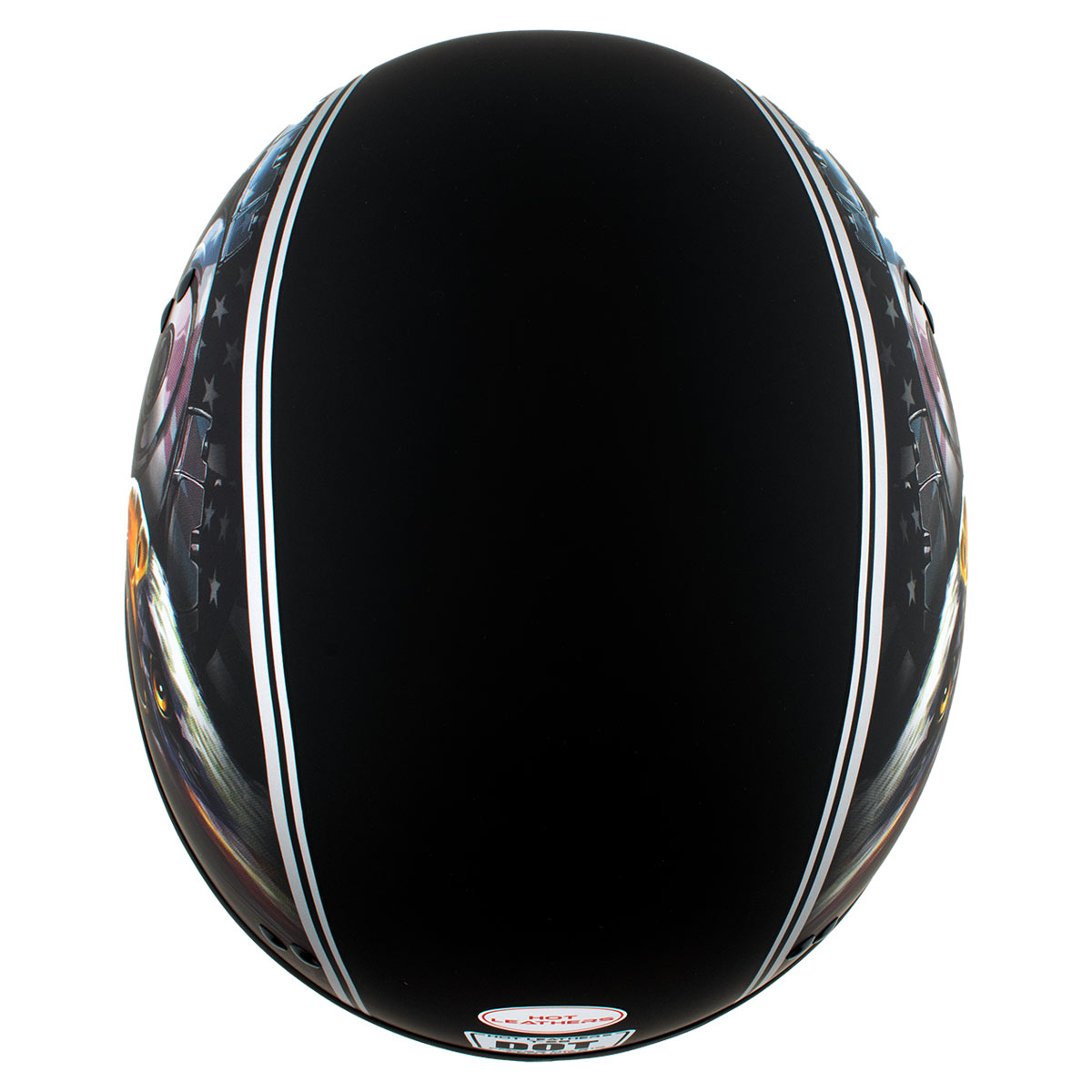 Hot Leathers HLD1023 'V-Twin Eagle' Flat Black Motorcycle