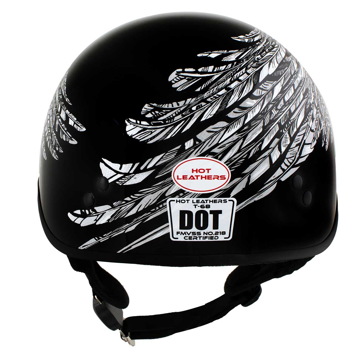 Hot Leathers HLD1050 'Glossy Silver' Motorcycle DOT Approved Skull