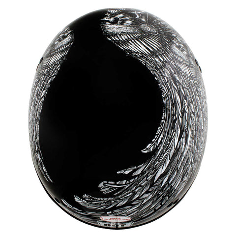 Hot Leathers HLD1032 'Indian Skull' Motorcycle DOT Skull Cap Helmet