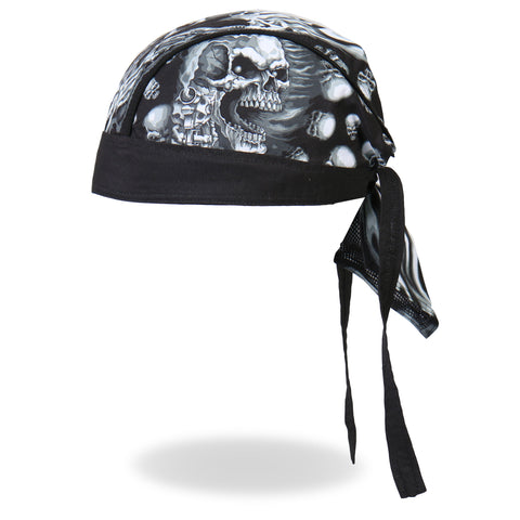 Hot Leathers Assassin Skull and Pistols Lightweight Head Wrap HWH1014