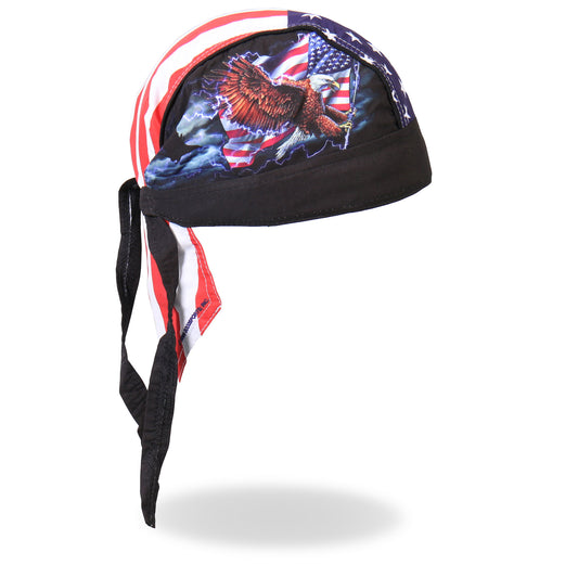 Hot Leathers Flag and Eagle Light Weight Headwrap HWH1017
