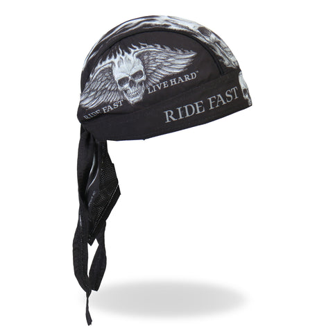 Hot Leathers Ride Fast, Live Hard Lightweight Headwrap HWH1062