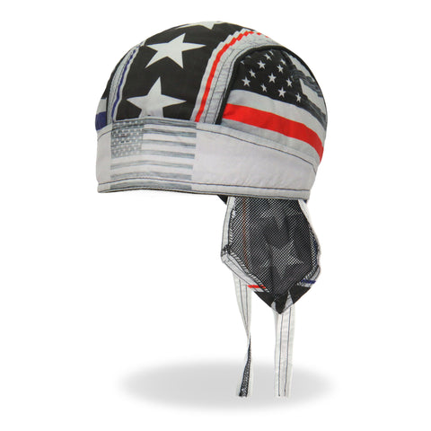 Hot Leathers Thin Line Stars and Stripes Flag Lightweight Head Wrap HWH1097