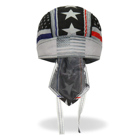 Hot Leathers Thin Line Stars and Stripes Flag Lightweight Head Wrap HWH1097