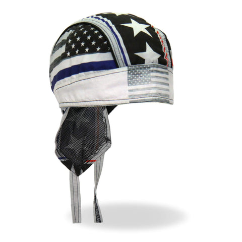 Hot Leathers Thin Line Stars and Stripes Flag Lightweight Head Wrap HWH1097