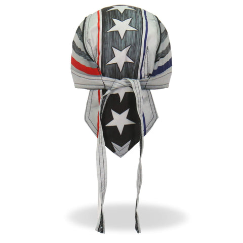 Hot Leathers Thin Line Stars and Stripes Flag Lightweight Head Wrap HWH1097