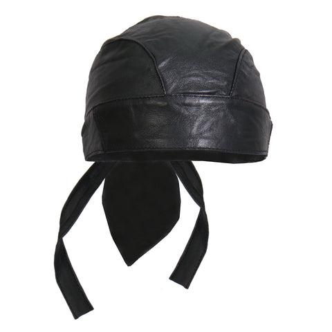 Hot Leathers Medium Weight Black Leather Headwrap HWL1002