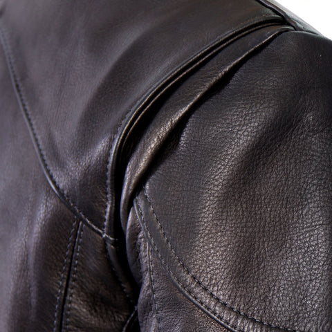 Hot Leathers JKL5001 USA Made Ladies Vented Motorcycle Black Leather Biker Jacket