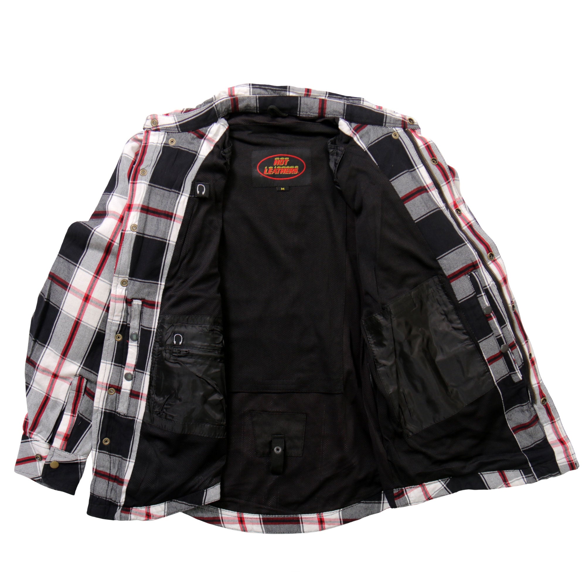 FLANNEL ARMOR RED WHITE GRAY