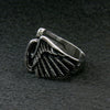 Hot Leathers JWR2113 Men's Wing Wheel Stainless Steel Ring
