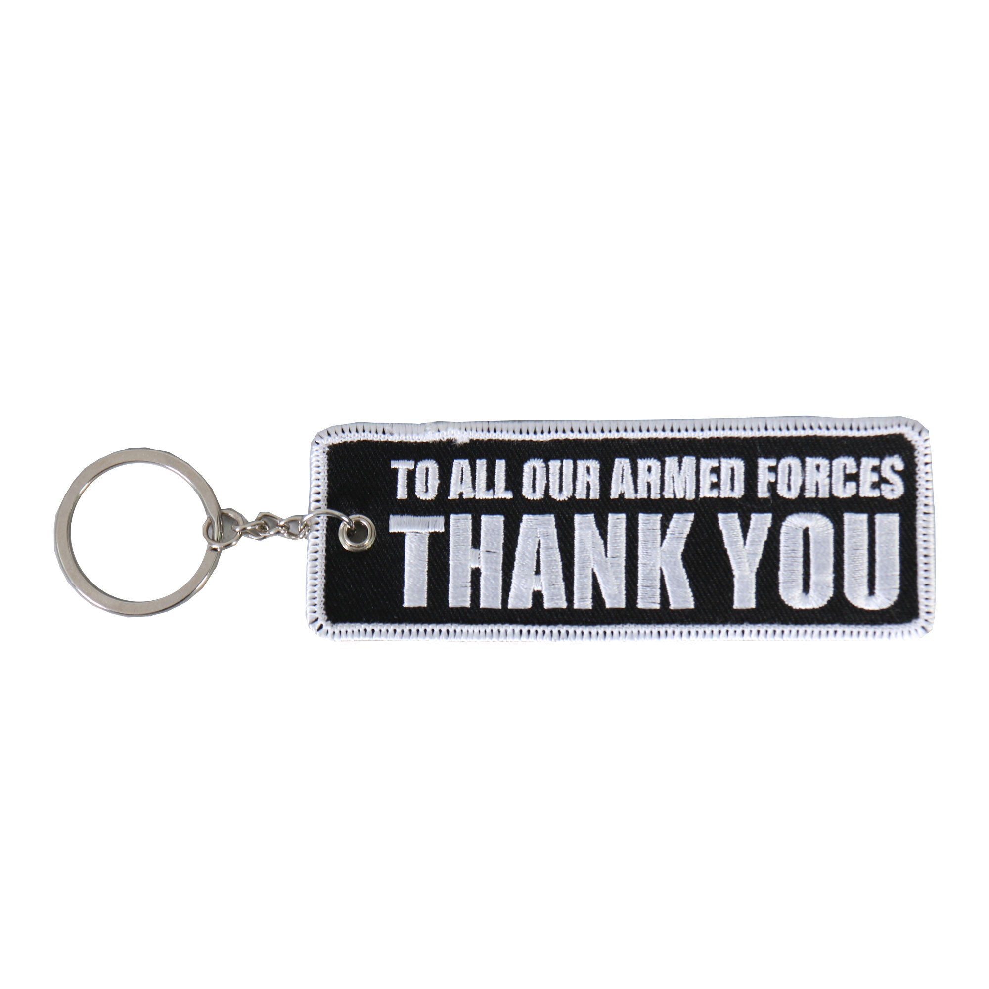 Hot Leathers Too All Our Armed Forces Thank You Embroidered Key Chain