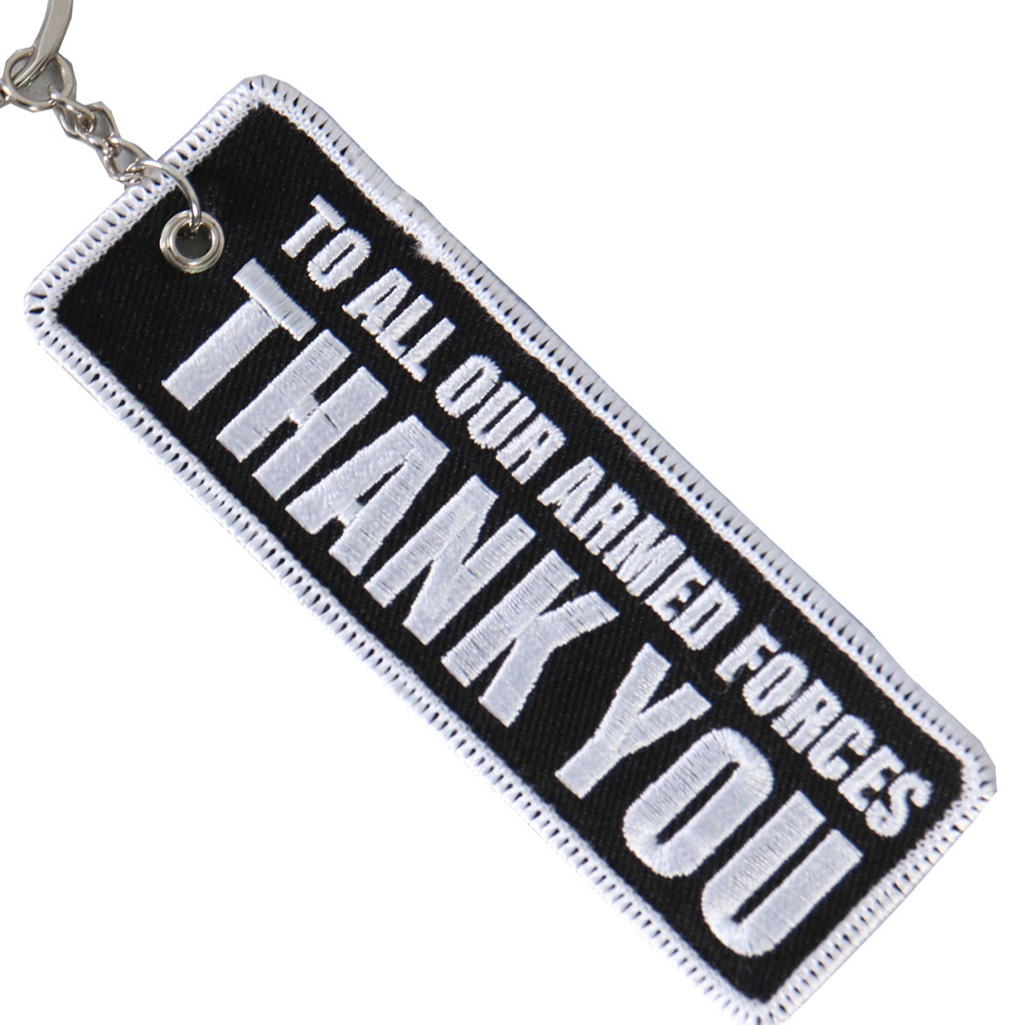 Hot Leathers Too All Our Armed Forces Thank You Embroidered Key Chain