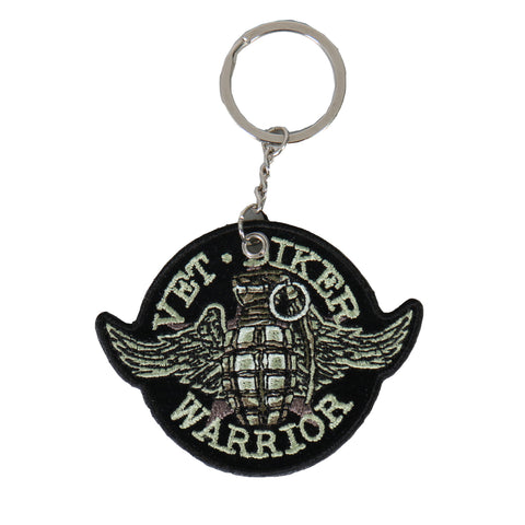 Hot Leathers Grenade Embroidered Key Chain